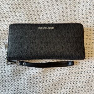 Michael Kors Charcoal Wristlet Clutch